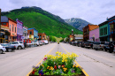 Paisagem urbana de Silverton, Colorado, EUA