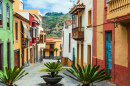 Rua Histórica em Teror, Gran Canaria, Espanha