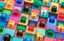 Marcadores plásticos multicoloridos para cabides
