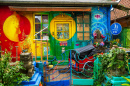 Distrito de Christiania em Copenhague, Dinamarca