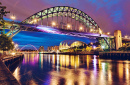 A Ponte do Tyne à Noite, Inglaterra