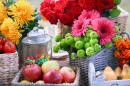 Flores e Frutas Brilhantes