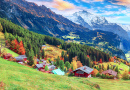 Vista de Wengen, Oberland Bernesa, Suíça