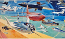 Mural de Pesquisa Espírito do Voo por Robert McCall