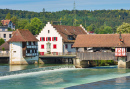Ponte Coberta Medieval em Bremgarten, Suíça