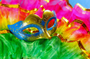 Máscara de Carnaval Multicolorida