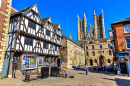 Casa de Enxaimel Tudor em Lincoln, Reino Unido