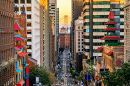 Vista da California Street em Sunset, São Francisco