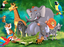 Animais Felizes na Selva