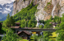 Famosa Cachoeira de Lauterbrunnen, Suíça
