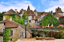 Vista de Carennac a partir da Ponte, França