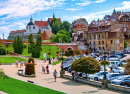 Vista da histórica cidade velha de Lublin, Polônia