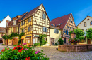 Casas de Fonte e Enxaimel em Riquewihr