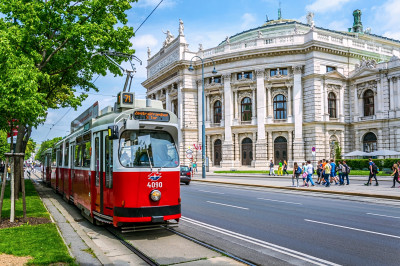 Famosa Rua Ringstrasse em Viena, Áustria