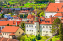 Vista aérea de Marija Bistrica, Croácia