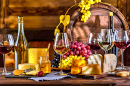 Banquete Rústico de Vinho e Queijo