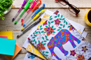 Livros de colorir com tema de animais