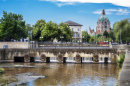 Histórica Ponte Friederiken em Hanover, Alemanha