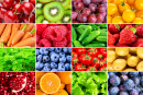 Vegetais e Frutas Vermelhas Coloridas