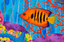 Pintura acrílica Flame Angelfish