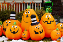 Decorações de Halloween no Quintal