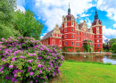 Castelo Muskau na primavera, Alemanha