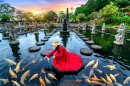 Palácio da Água Tirta Gangga em Bali, Indonésia