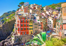 A pitoresca Riomaggiore em Cinque Terre, Itália
