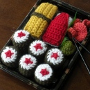 Conjunto de Sushi de Crochê